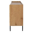 OVIALA - Buffet 2 portes et 3 tiroirs en acier et MDF décor mélaminé beige - Dakota - vignette