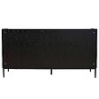 OVIALA - Buffet 2 portes et 3 tiroirs en acier et MDF décor mélaminé noir - Dakota - vignette
