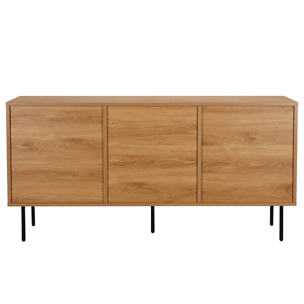 OVIALA - Buffet 3 portes scandinave rectangulaire L150 cm bois - Noah - large