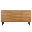 OVIALA - Buffet 3 portes scandinave rectangulaire L150 cm bois - Noah - vignette