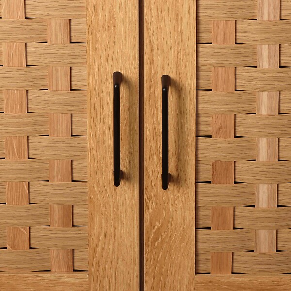 OVIALA - Buffet 3 portes scandinave rectangulaire L150 cm bois - Noah - large