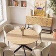 OVIALA - Buffet 2 portes et 3 tiroirs décor mélaminé 160 cm bois et noir - Judith - vignette