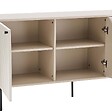 OVIALA - Buffet 2 portes et 3 tiroirs décor mélaminé 150 cm beige - Romeo - vignette