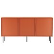 OVIALA - Buffet 2 portes et 3 tiroirs décor mélaminé 150 cm orange - Romeo - vignette