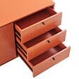 OVIALA - Buffet 2 portes et 3 tiroirs décor mélaminé 150 cm orange - Romeo - vignette