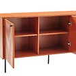 OVIALA - Buffet 2 portes et 3 tiroirs décor mélaminé 150 cm orange - Romeo - vignette
