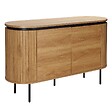OVIALA - Buffet 2 portes moderne rectangulaire L120 cm bois clair - Hemera - vignette