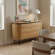 OVIALA - Buffet 2 portes moderne rectangulaire L120 cm bois clair - Hemera - vignette