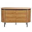 OVIALA - Buffet 2 portes moderne rectangulaire L120 cm bois clair - Hemera - vignette