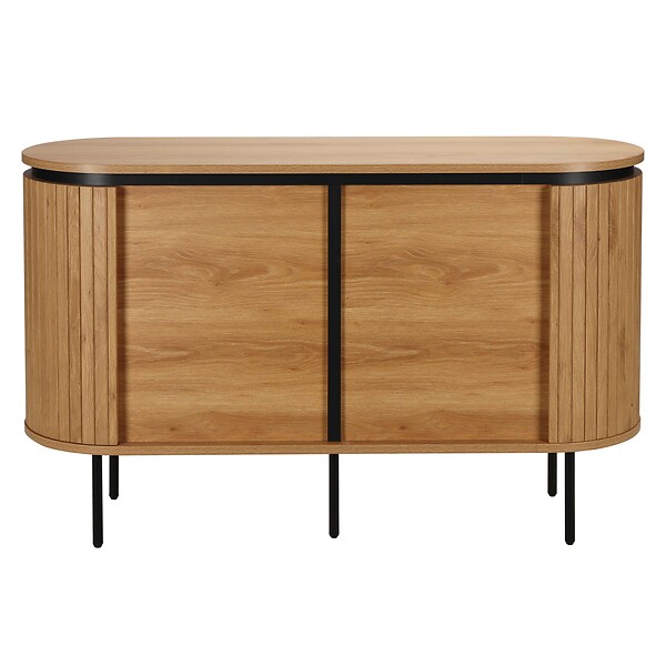 OVIALA - Buffet 2 portes moderne rectangulaire L120 cm bois clair - Hemera - large