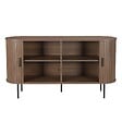 OVIALA - Buffet 2 portes en mélaminé et acier 140 cm noyer - Marius - vignette