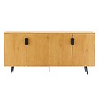 OVIALA - Buffet moderne 4 portes 160 cm bois clair - Rony - vignette