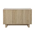 OVIALA - Buffet 3 portes 120 cm scandinave bois clair - Bowy - vignette