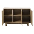 OVIALA - Buffet 3 portes 120 cm scandinave bois clair - Bowy - vignette