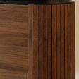 OVIALA - Buffet 2 portes moderne rectangulaire L120 cm bois foncé - Hemera - vignette