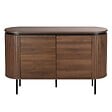 OVIALA - Buffet 2 portes moderne rectangulaire L120 cm bois foncé - Hemera - vignette