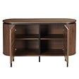 OVIALA - Buffet 2 portes moderne rectangulaire L120 cm bois foncé - Hemera - vignette