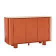 OVIALA - Buffet 3 portes moderne rectangulaire L120 cm orange - Dario - vignette