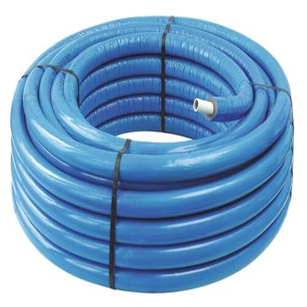 SOMATHERM FOR YOU - Tube multicouche Ø16 isolé bleu en couronne 50m - Isolant 8mm - large