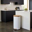 KITCHEN MOVE - Poubelle à pédale inox FOREST blanc 30L - vignette