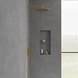 VILLEROY ET BOCH - Mitigeur thermostatique encastré 2 voies  Universal rectangle Or brossé - vignette