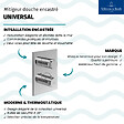 VILLEROY ET BOCH - Mitigeur thermostatique encastré 2 voies  Universal rectangle Chrome - vignette