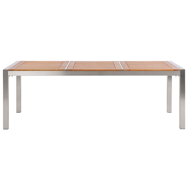 BELIANI - Table de salle à manger de jardin GROSSETO 220 cm 100 cm Bois d'eucalyptus Marron - large