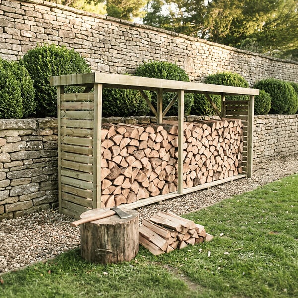 CERLAND - ABRI BUCHES BOIS XXL 320X89X183CM - large