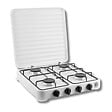 INTEC - Plaque de cuisson gaz 4 feux 8000W Réchaud à gaz portable Blanc Gaz Butane ou Propane Bruleurs grille Acier amovibles INTEC - vignette