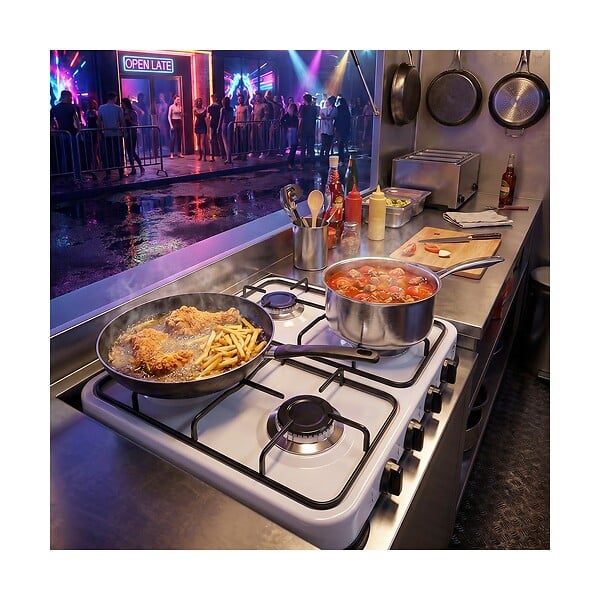 INTEC - Plaque de cuisson gaz 4 feux 8000W Réchaud à gaz portable Blanc Gaz Butane ou Propane Bruleurs grille Acier amovibles INTEC - large