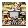 INTEC - Plaque de cuisson gaz 4 feux 8000W Réchaud à gaz portable Blanc Gaz Butane ou Propane Bruleurs grille Acier amovibles INTEC - vignette