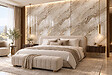 PROTOCOLE HOME - PROTOCOLE HOME - Panneau mural effet marbre PS-905 Aurelia BEIGE 260 × 122 cm - vignette
