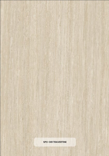 PROTOCOLE HOME - SPC-301 Plaque murale effet Travertin mat - 600 x 1200 mm - large
