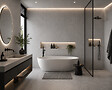 PROTOCOLE HOME - SPC 105 Plaque murale mat effet pierre gris 600 x 1200 mm - vignette