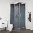 ONDEE - Cabine de douche hydromassante SERY - Porte coulissante - Chromé - 120x80cm - vignette
