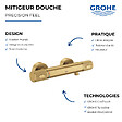 GROHE - GROHE QuickFix thermostatique Douche - COOL SUNRISE BROSSEE - vignette