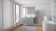ONDEE - Colonne de rangement  à suspendre TRENDY - 30 cm  2 Portes  - Laqué gris mat - vignette