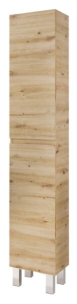 ONDEE - Colonne de rangement à poser LILA - 30 cm - Finition : Bois - 2 Portes - large