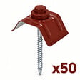 MCCOVER - Kit 50 fixations pour plaque acier nervurée 900/25 Rouge 8012, Unités - 50 pièces - vignette