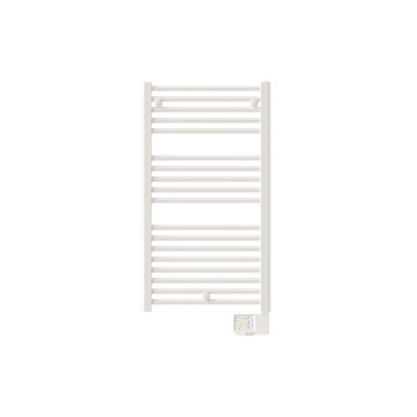 Sèche-serviettes électrique mural - Acier - Blanc - 500 W - large
