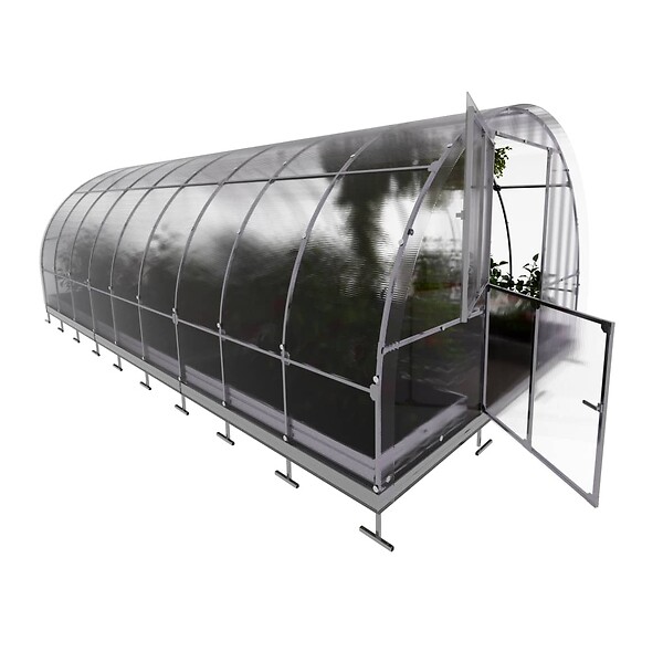 KLASIKA GREENHOUSES - Serre polycarbonate KLASIKA TUBE EXTRA 18m² 3x6m - kit 8 accessoires inclus - large