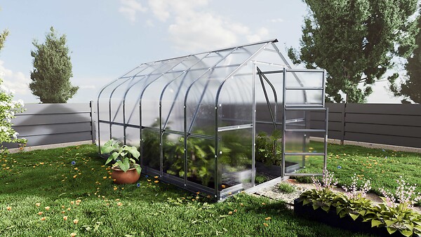 KLASIKA GREENHOUSES - Serre polycarbonate KLASIKA STANDART EXTRA 10m² 2,5x4m - kit 7 accessoires inclus - large