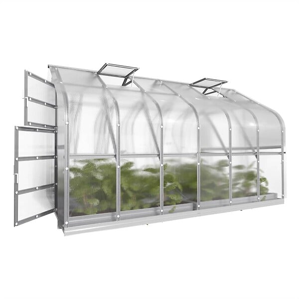 KLASIKA GREENHOUSES - Serre polycarbonate KLASIKA STANDART EXTRA 10m² 2,5x4m - kit 7 accessoires inclus - large