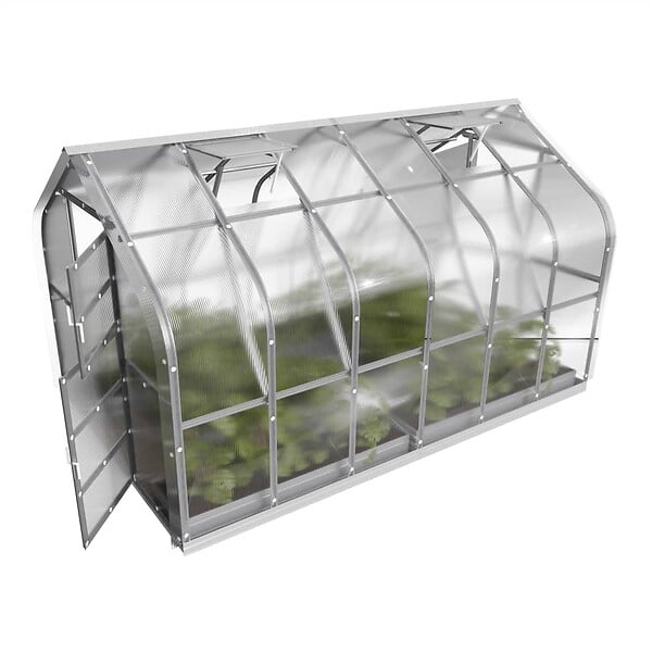 KLASIKA GREENHOUSES - Serre polycarbonate KLASIKA STANDART EXTRA 10m² 2,5x4m - kit 7 accessoires inclus - large