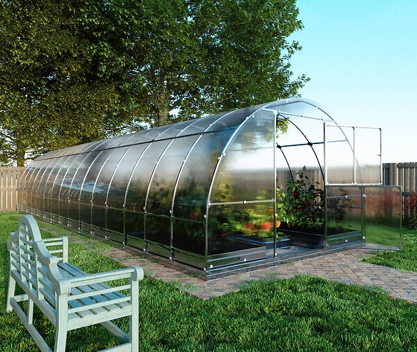 KLASIKA GREENHOUSES - Serre polycarbonate KLASIKA TUBE PREMIUM 18m² 3x6m - kit 8 accessoires inclus - large