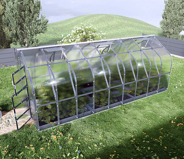 KLASIKA GREENHOUSES - Serre polycarbonate KLASIKA STANDART EXTRA 15m² 2,5x6m - kit 7 accessoires inclus - large