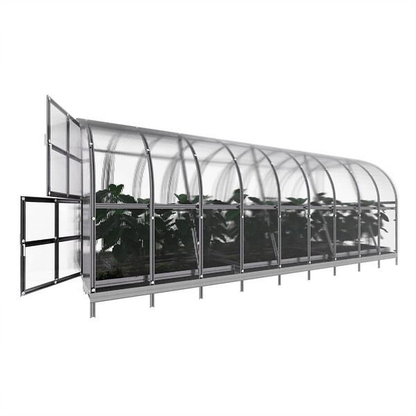 KLASIKA GREENHOUSES - Serre polycarbonate KLASIKA ARCH EXTRA 18m² 3x6m - kit 8 accessoires inclus - large