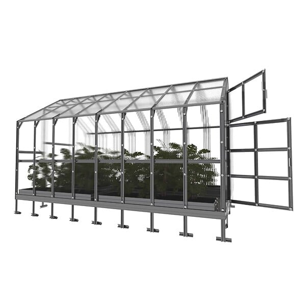 KLASIKA GREENHOUSES - Serre polycarbonate KLASIKA HOUSE PREMIUM 9,68m² 2,35x4,12m - kit 8 accessoires inclus - large