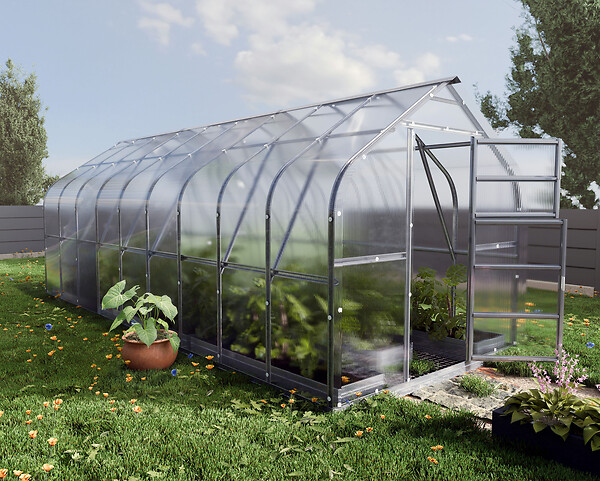 KLASIKA GREENHOUSES - Serre polycarbonate KLASIKA STANDART PREMIUM 15m² 2,5x6m - kit 7 accessoires inclus - large