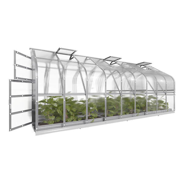 KLASIKA GREENHOUSES - Serre polycarbonate KLASIKA STANDART PREMIUM 15m² 2,5x6m - kit 7 accessoires inclus - large